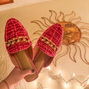 Cato Pink Tweed Loafers